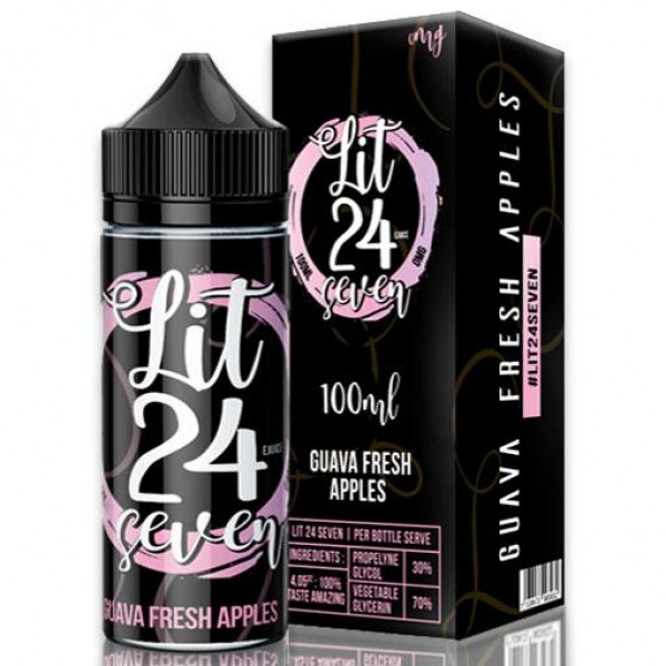 Lit 24 Seven Guava Fresh Apple 0mg 100ml Short Fil...
