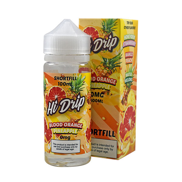 Hi Drip Blood Orange Pineapple 0mg 100ml Short Fil...