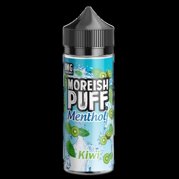 Moreish Puff Menthol Kiwi 0mg 100ml Short Fill E-L...