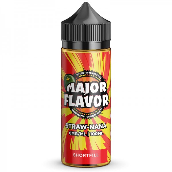 Major Flavour Straw-nana 0mg 100ml Short Fill E-Li...