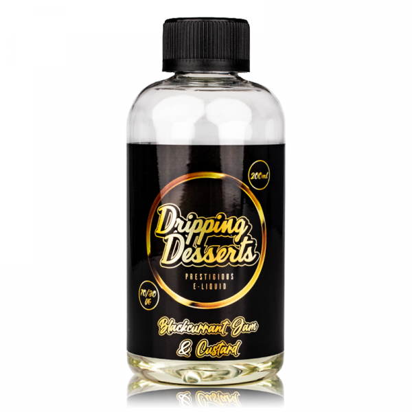 Dripping Desserts Blackcurrant Jam & Custard 0mg 200ml Short Fill E-Liquid