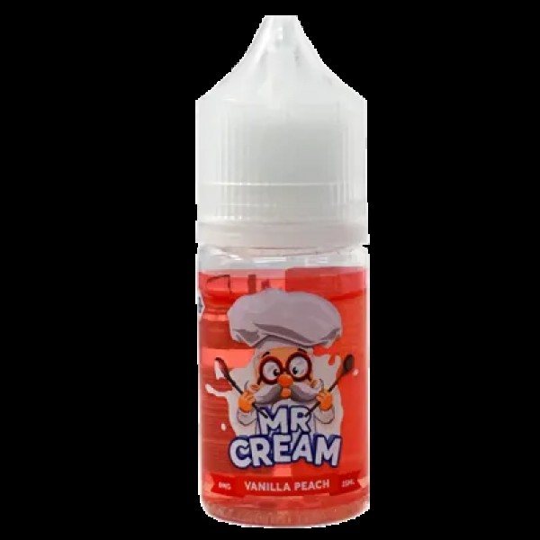 Dr Frost Mr Cream: Vanilla Peach 0mg 25ml Short Fi...