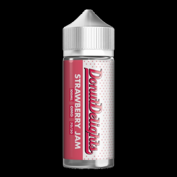 Donut Delights Strawberry Jam 0mg 100ml Short Fill E-Liquid