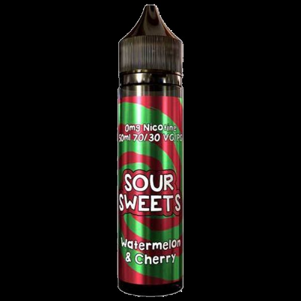 Cornish Liquids Sour Sweets: Watermelon and Cherry E-liquid 50ml Short Fill