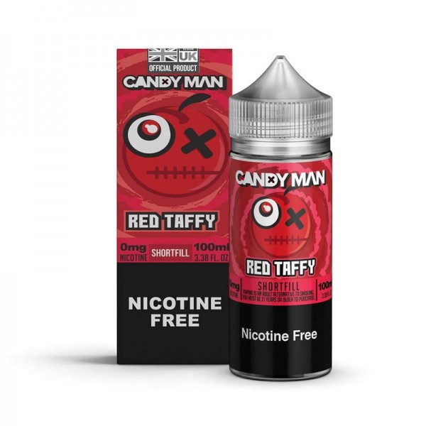 Candy Man Red Taffy 0mg 100ml Short Fill E-Liquid