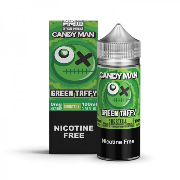 Candy Man Green Taffy 0mg 100ml Short Fill E-Liqui...
