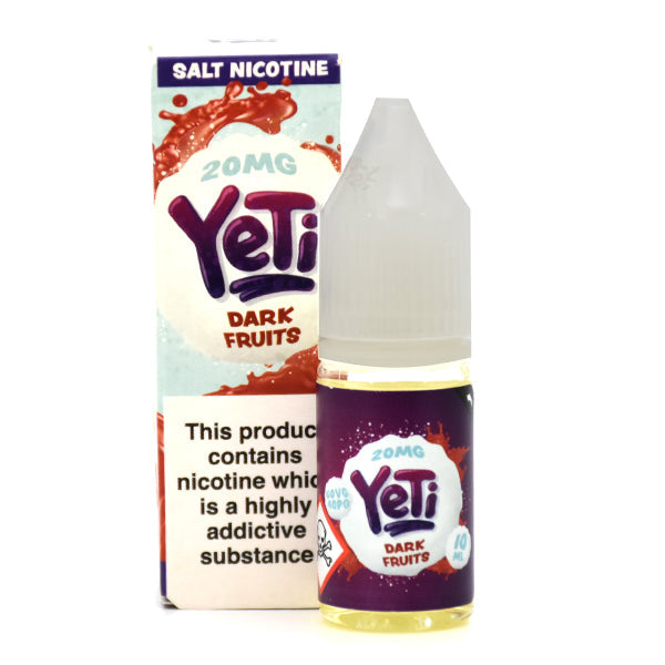 Yeti Dark Fruits 10ml Nic Salt 5mg, 10mg and 20mg of nicotine.