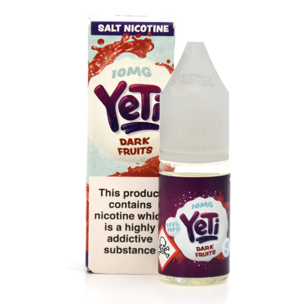 Yeti Dark Fruits 10ml Nic Salt 5mg, 10mg and 20mg of nicotine.