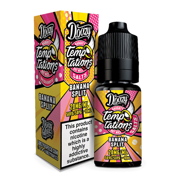 Doozy Temptations Banana Split Nic Salt 10ml E-Liq...