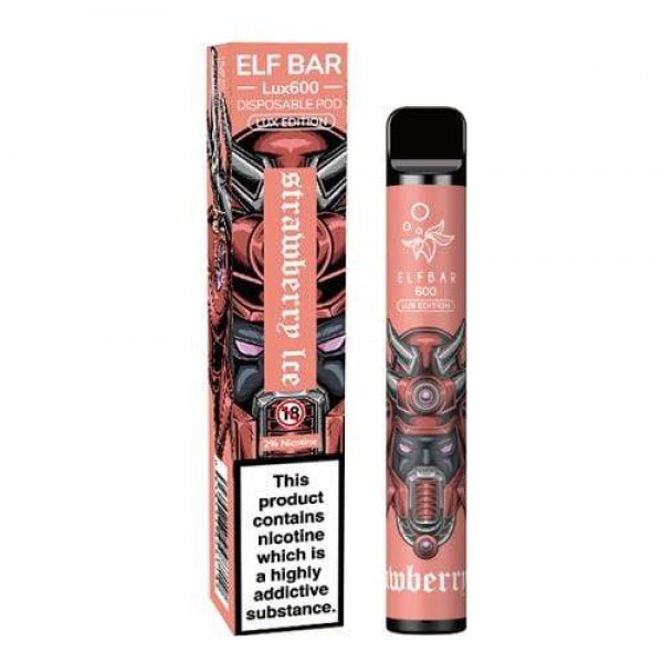 Elf Bar Lux 600 Strawberry Ice Disposable Vape Dev...