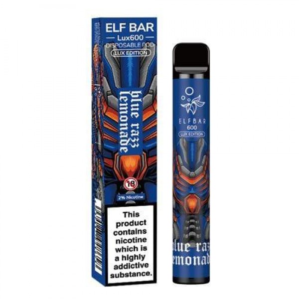 Elf Bar Lux 600 Blue Razz Lemonade Disposable Vape Device