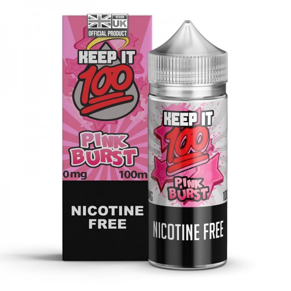 Keep It 100 Pink Burst 100ml Short Fill - 0mg