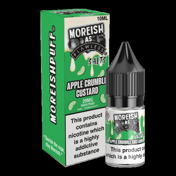 Moreish Puff Apple Crumble Custard 10ml Nic Salt