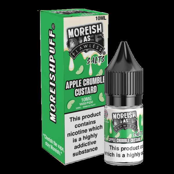 Moreish Puff Apple Crumble Custard 10ml Nic Salt