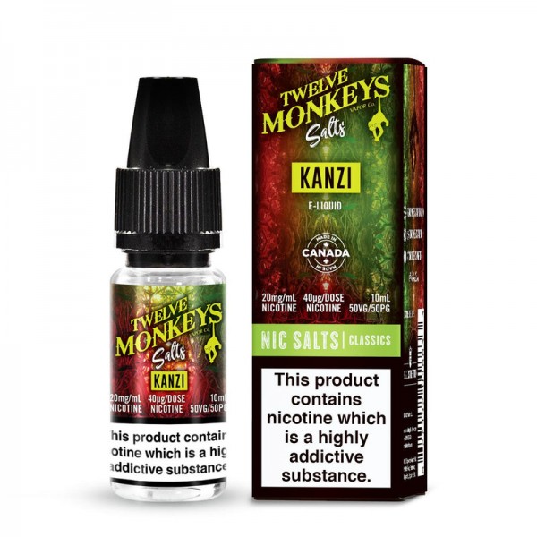 12 Monkeys Kanzi Nic Salt 20mg 10ml Out Of Date