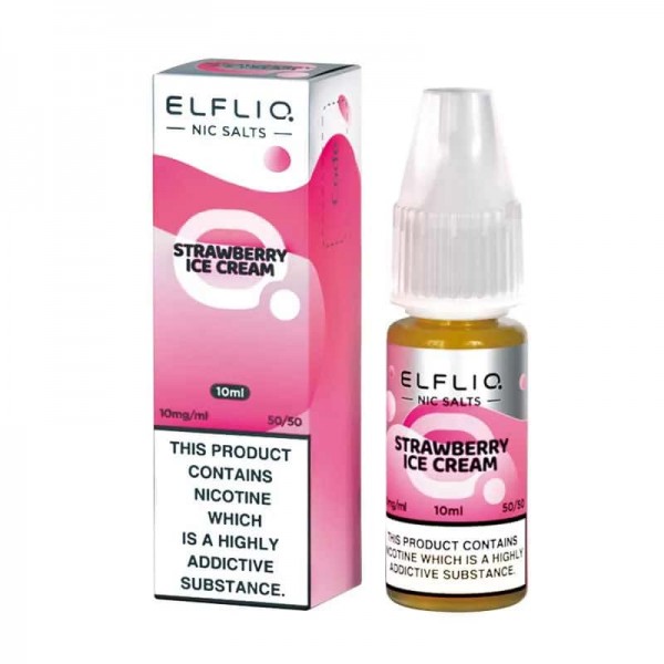 Elf Bar ELFLIQ Strawberry Ice Cream Nic Salt 10ml